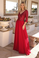 Nox Anabel MF103 Long Plus Size A Line Sequin Formal Dress