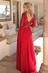 Nox Anabel MF103 Long Plus Size A Line Sequin Formal Dress