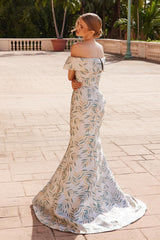 Nox Anabel MJ134 Long Formal Printed Plus Size Evening Dress