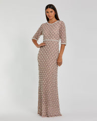 Beaded Sequin Dress Long Formal Mother of the Bride Mac Duggal 10099
