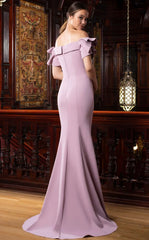 Alexander by Daymor 1588 Formal Long Ruffle Sleeve Evening Dress