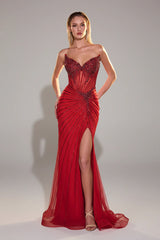 MACKENZIE GOWN - FITTED STRAPLESS DRESS