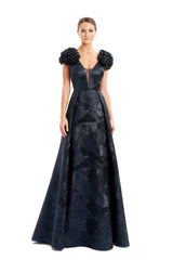 Alexander By Daymor 1651F22 Pleated Long Formal A Line Evening Dress