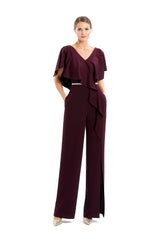 Alexander by Daymor 1669F22 Long Ruffle Formal Jumpsuit