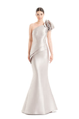 Alexander by Daymor 1673F22 Long Peplum Floral Mermaid Formal Evening Dress