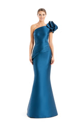 Alexander by Daymor 1673F22 Long Peplum Floral Mermaid Formal Evening Dress