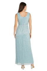 Formal Metallic Dress Long Evening Cape R&M Richards 1695P