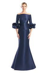 Alexander by Daymor 1758S23 Pleated Long Formal Mermaid Evening Dress
