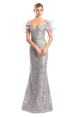 Alexander by Daymor 1774S23 Fitted Long Formal Lace Evening Prom Dress