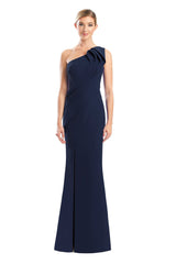 Alexander by Daymor 1788S23 Pleated Long Formal Fitted Slit Evening Dress
