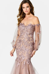 Ivonne D ID920 Mermaid Long Formal Lace Applique Sequin Dress