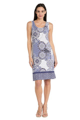 Printed Short Petite Dress Two Piece R&M Richards 1807P