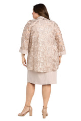 Plus Size Short Jacket Dress Mother of the Bride R&M Richards 1827W