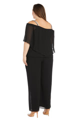Plus Size Long Formal Pant Suit Ruffle R&M Richards 1939W
