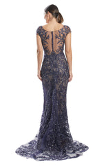Alexander by Daymor 1973S24 Beaded Applique Long Mother of the Bride Formal Dress