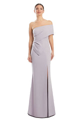 Alexander by Daymor 1981S24 Fitted Long Formal Peplum Evening Dress