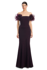 Alexander by Daymor 1983S24 Formal Long Fitted Ruffled Evening Dress