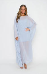 Olsen Maxi Dress ~ Steel Blue Chiffon