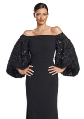 Alexander by Daymor 2047F24 Long Formal Beaded Lace Evening Dress