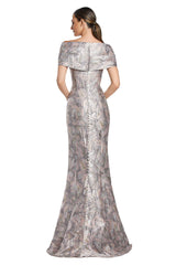Alexander by Daymor 2062F24 Printed Long Formal evening Pleated Dress