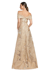 Alexander by Daymor 2063F24 A Line Long Formal Button Evening Dress