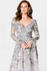 Ivonne D ID307 Long Sleeve Mother of the Bride Formal Dress