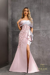 Terani Couture 252M5324 Ruffle Long Mermaid Formal Evening Dress