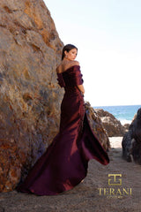 Terani Couture 252M5324 Ruffle Long Mermaid Formal Evening Dress