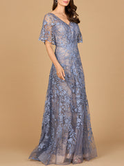 Lara Dresses 28923 Long Lace Formal A Line Dress
