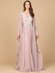 Lara Dresses 28968 Mother of the Bride Long Formal Cape Dress