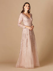 Lara Dresses 29326 Long Sleeve Mother of the Bride Lace Dress