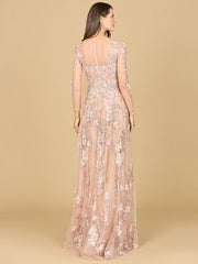 Lara Dresses 29327 Long Ball Gown Pattern Lace Evening Dress