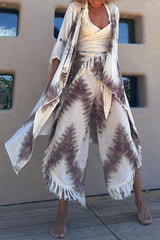 Tie-Dye Tassel Three-Piece Set