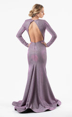 Jessica Angel 301 Long Sleeve Formal Fitted Evening Glitter Dress