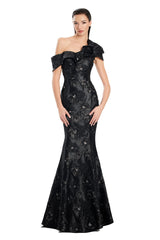 Alexander by Daymor 3050S25 Pleated Long Formal Printed Evening Dress