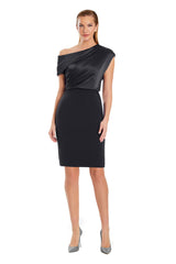 Alexander by Daymor 3083SHORTS25 Short Pleated Cocktail Knee Length Dress