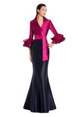 Alexander by Daymor 3087S25 Long Evening Gown Formal Ruffled Dress