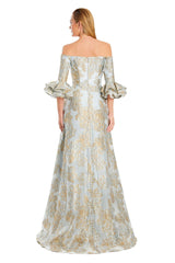Alexander by Daymor 3092S25 Printed Long Formal Evening Pocket Dress