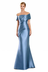 Alexander by Daymor 3134F25 Fitted Long Formal Evening Pleated Dress