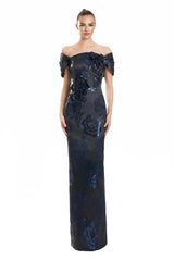 Alexander by Daymor 3135F25 Fitted Long Formal Printed Evening Dress