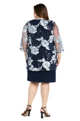 Plus Size Short Dress Two Piece Jacket R&M Richards 3371W