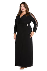 Plus Size Long Sleeve Dress Formal Evening R&M Richards 3411W
