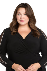 Plus Size Long Sleeve Dress Formal Evening R&M Richards 3411W