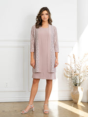 Eva Fashion 3505 Two Piece Short Mother of the Bride Jacket Dress