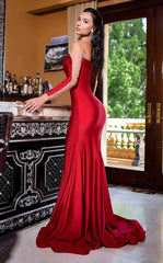 Jessica Angel 355 Long Fitted Formal Slit Evening Prom Dress