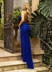 Primavera Couture 3638 Long Fitted Formal Beaded Prom Dress