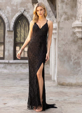 Primavera Couture 3907 Sequined Beaded Long Prom Dress