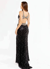 Primavera Couture 3955 Prom Long Fitted Slit Formal Dress