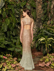 Alexander by Daymor 959 Long Formal Ombre Sequin Evening Dress