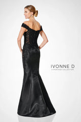Ivonne D 221D51F Lace Overskirt Formal Long Evening Gown